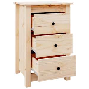 vidaXL Nattbord 40x35x61,5 cm heltre furu