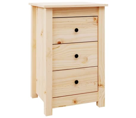 vidaXL Nattbord 2 stk 40x35x61,5 cm heltre furu