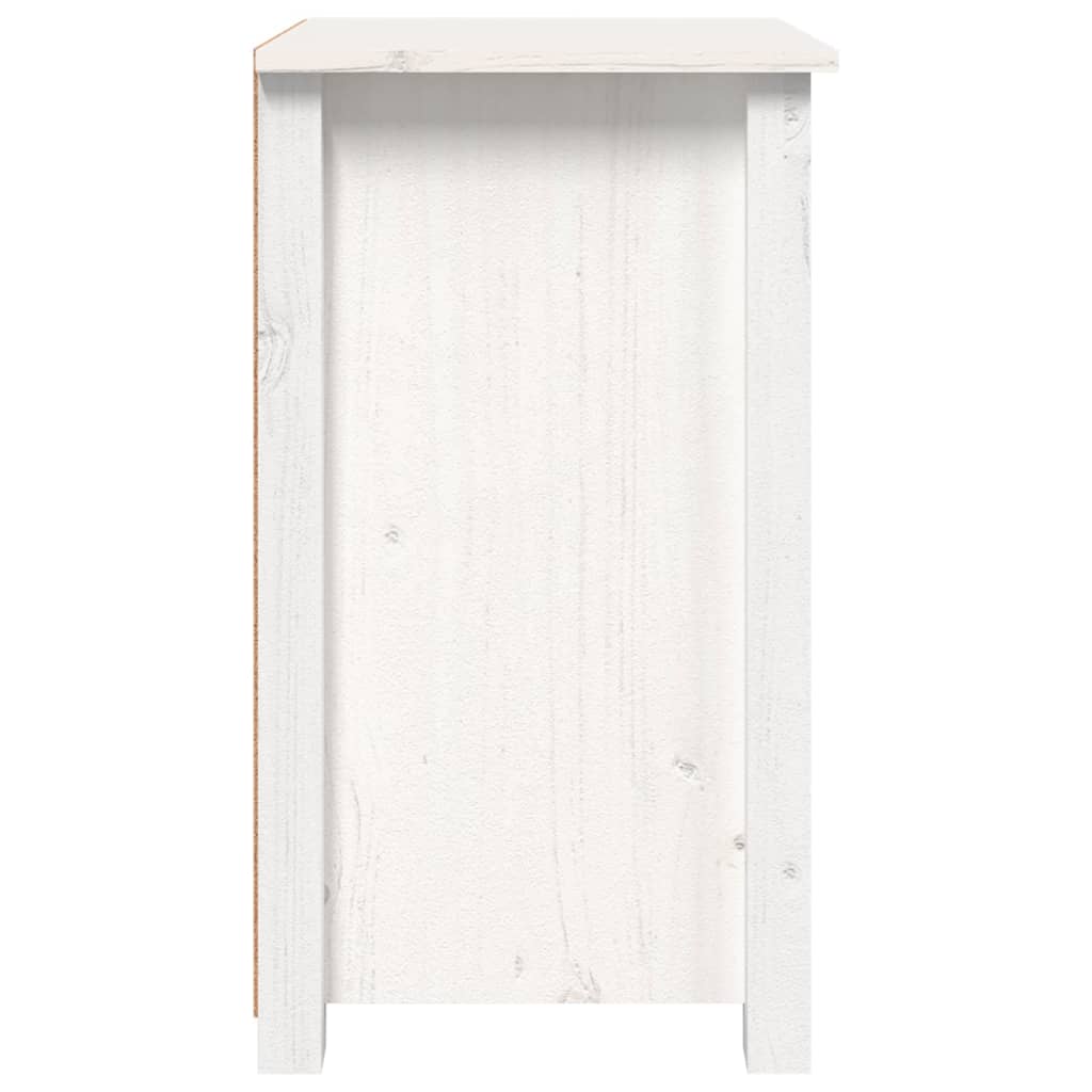  Nočný stolík biely 40x35x61,5 cm masívne borovicové drevo