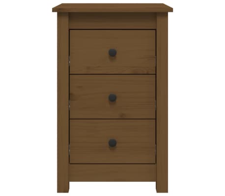 vidaXL Κομοδίνο Καφέ Μελί 40x35x61,5 εκ. από Μασίφ Ξύλο Πεύκου