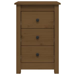 vidaXL Κομοδίνο Καφέ Μελί 40x35x61,5 εκ. από Μασίφ Ξύλο Πεύκου