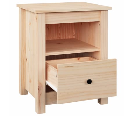 Comodino In Legno Massello Di Pino VidaXL - 40x30,5x40 Cm, Design Naturale E Resistente