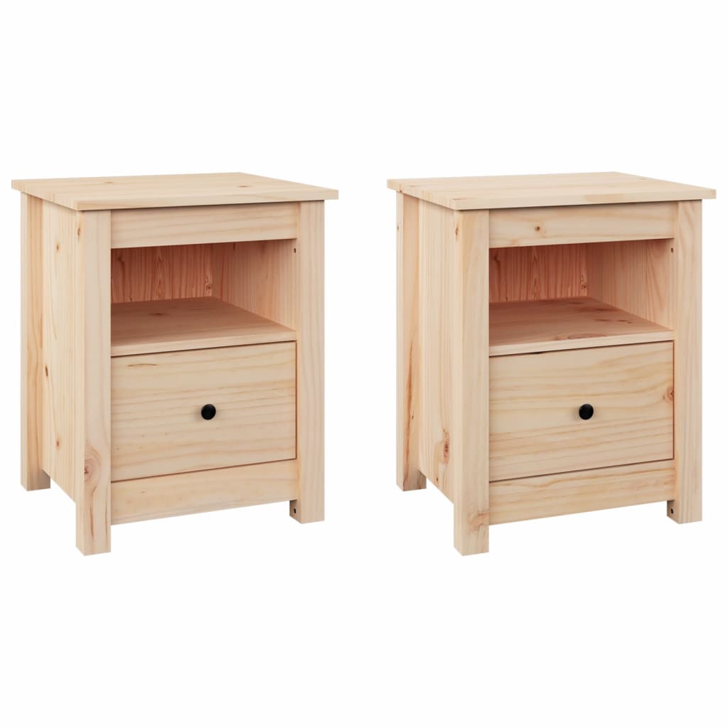 vidaXL Noční stolky 2 ks 40 x 35 x 49 cm masivní borové dřevo