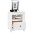 vidaXL Comodino Grigio 40x34x45 cm in Legno Massello di Pino