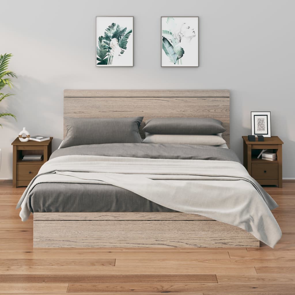 Comodino con 2 cassetti venatura del legno naturale, Tavolino moderno da  camera da letto Noce e Bianco - Costway