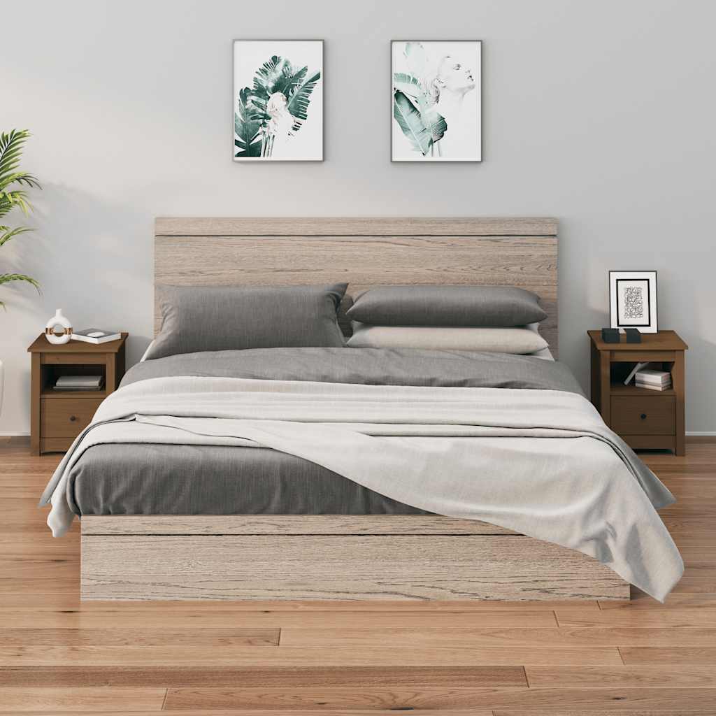 vidaXL Szafki nocne, 2 szt., miodowy brz, 40x35x49 cm, drewno sosnowe