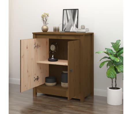 vidaXL Ντουλάπι Καφέ Μελί 70 x 35 x 80 εκ. από Μασίφ Ξύλο Πεύκου