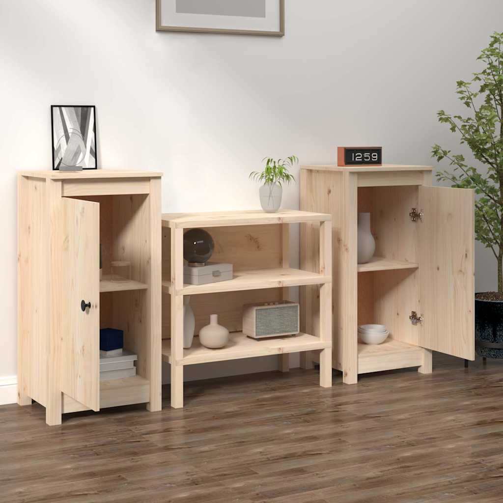 Thumbnail - vidaXL Sideboards 2 Stk. 39x35x80 cm Massivholz Kiefer