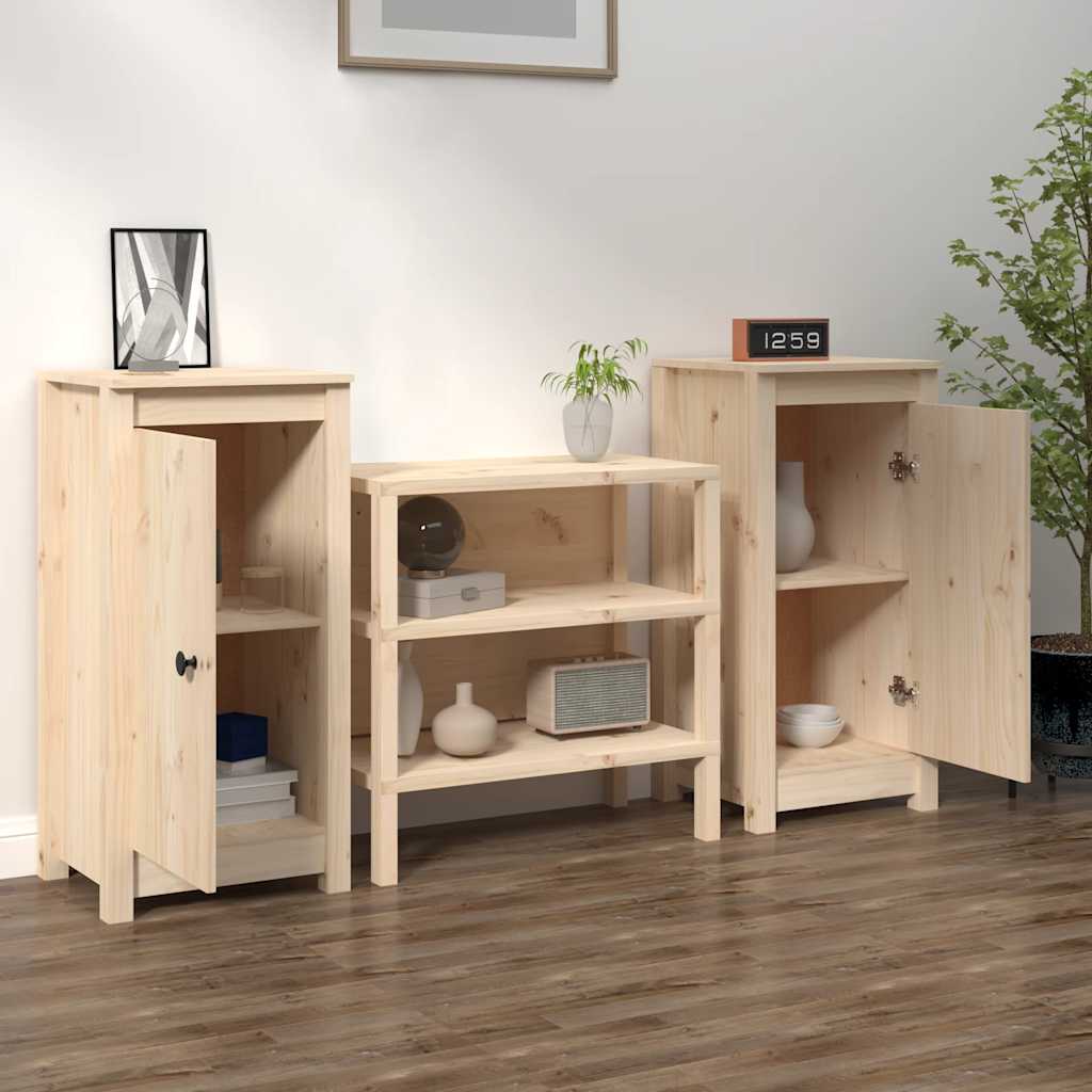 Thumbnail - vidaXL Sideboards 2 Stk. 39x35x80 cm Massivholz Kiefer