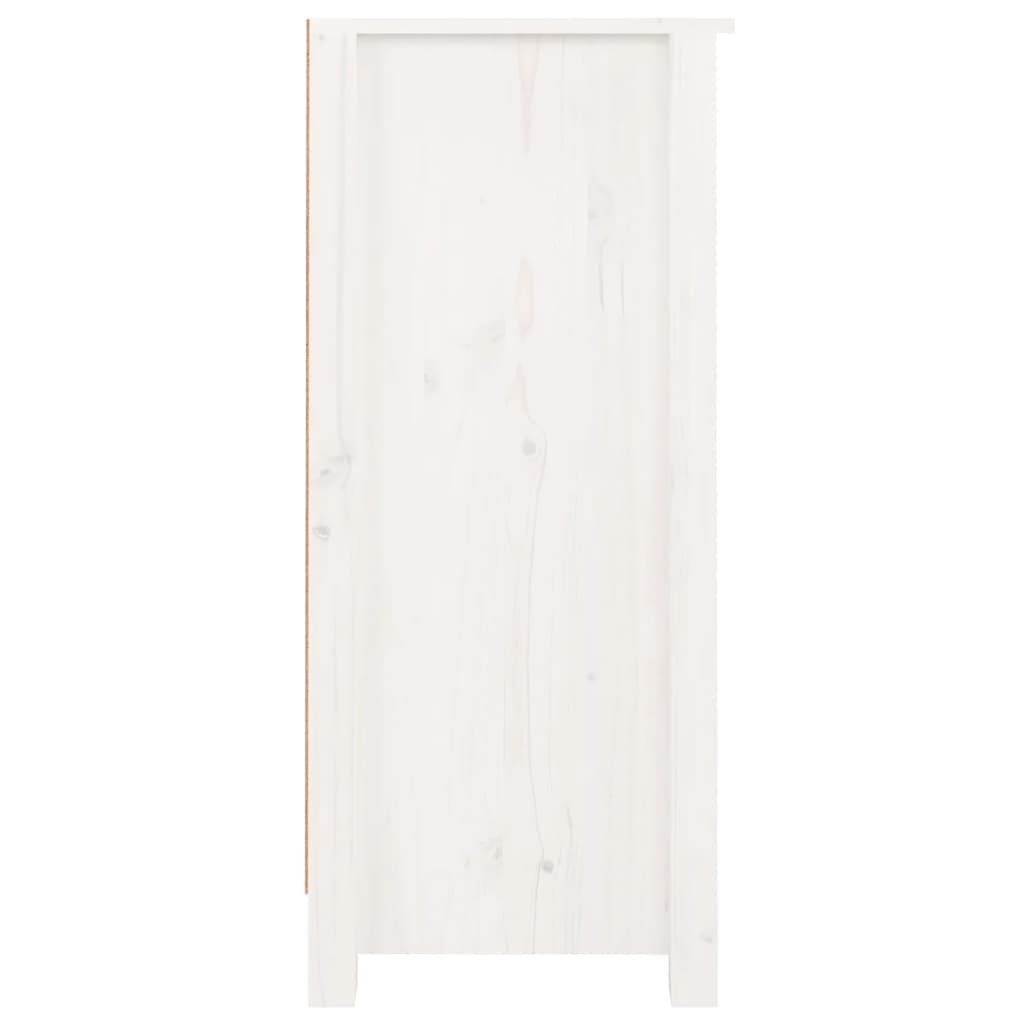 Příborník bílý 40 x 35 x 80 cm masivní borové dřevo