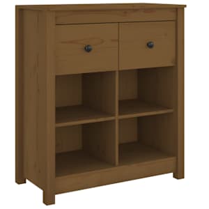Příborník medově hnědý 70 x 35 x 80 cm masivní borové dřevo - obrázek 2
