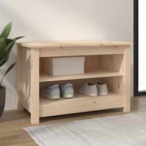 Lavice s botníkem 70 x 38 x 45,5 cm masivní borovice - obrázek 1