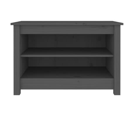vidaXL Shoe Bench Grey 70x38x45.5 cm Solid Wood Pine