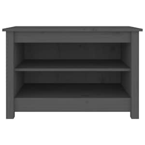 vidaXL Shoe Bench Grey 70x38x45.5 cm Solid Wood Pine