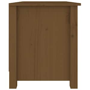 Lavice s botníkem medově hnědá 70x38x45,5 cm masivní borovice - obrázek 4