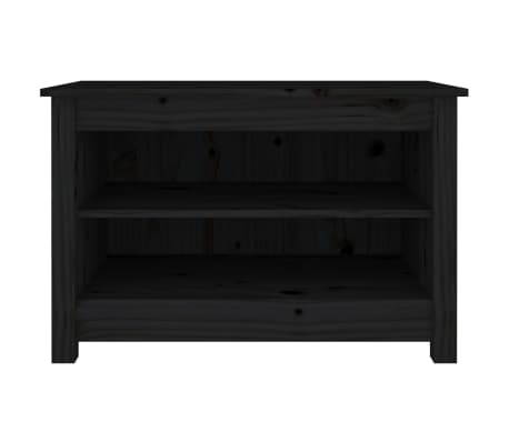 vidaXL Skrinka na top&aacute;nky čierna 70x38x45,5 cm mas&iacute;vna borovica