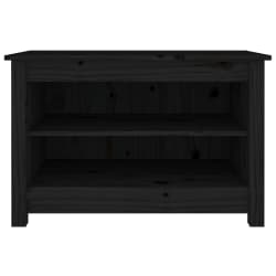 vidaXL Shoe Bench Black 70x38x45,5 cm Solid Wood Pine