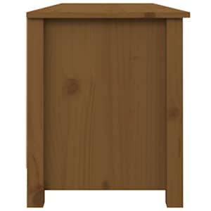 Lavice s botníkem medově hnědá 110x38x45,5 cm masivní borovice - obrázek 4