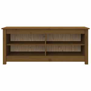 vidaXL Banc &agrave; chaussures Marron miel 110x38x45,5 cm Pin massif