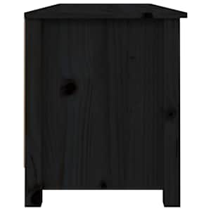 Lavice s botníkem černá 110 x 38 x 45,5 cm masivní borovice - obrázek 4