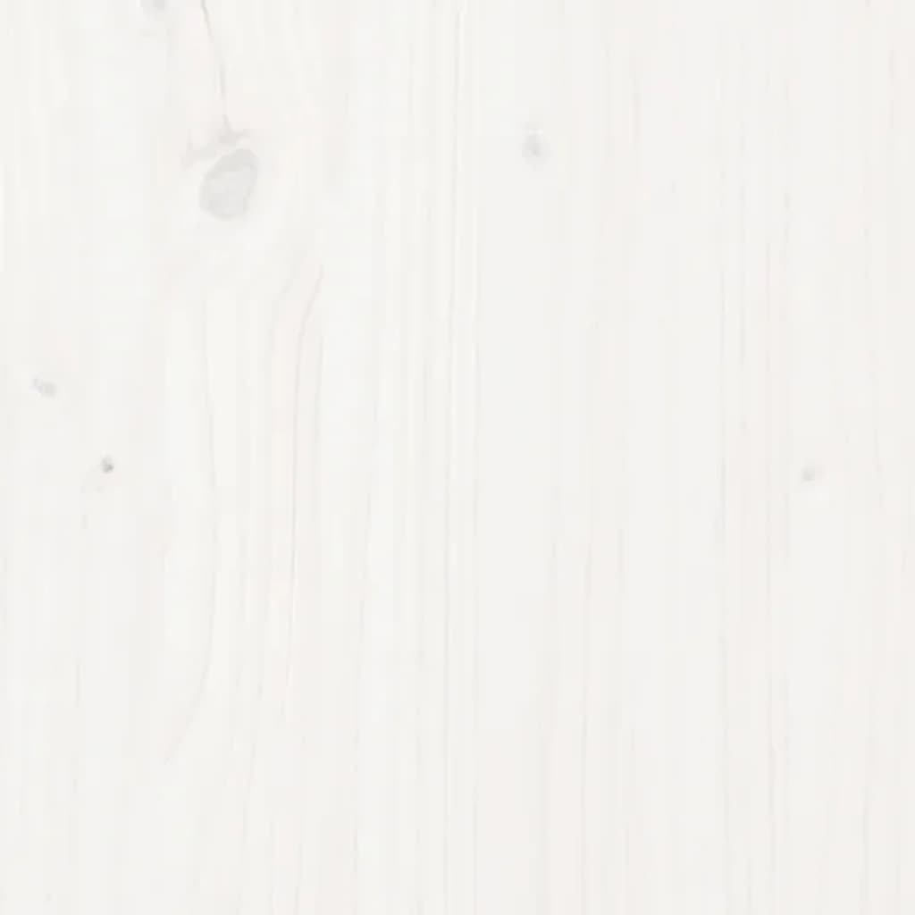 Schuhschrank Weiß 70x38x45,5 cm Massivholz Kiefer