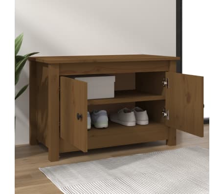 vidaXL kingakapp, meepruun, 70 x 38 x 45,5 cm, männipuit