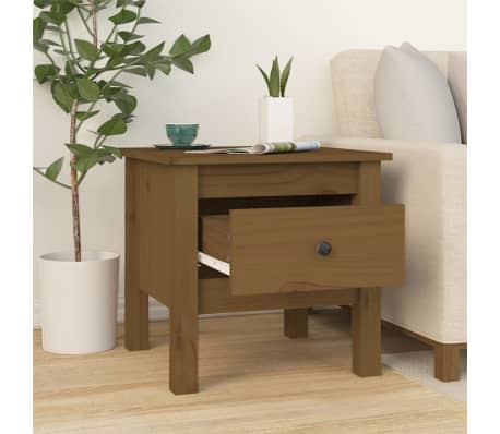 vidaXL Beistelltisch Honigbraun 40x40x39 cm Massivholz Kiefer