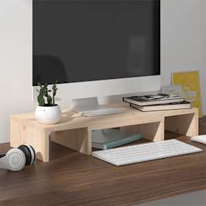 Stojan na monitor 60 x 24 x 10,5 cm masivní borové dřevo - obrázek 8