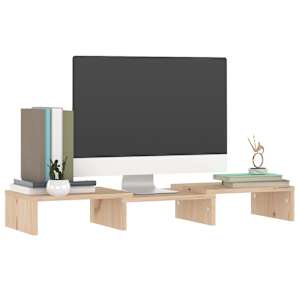 Stojan na monitor 60 x 24 x 10,5 cm masivní borové dřevo - obrázek 9