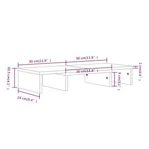Stojan na monitor 60 x 24 x 10,5 cm masivní borové dřevo - obrázek 10