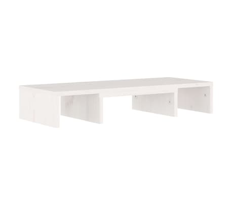 vidaXL Monitor Stand White 60x24x10.5 cm Solid Wood Pine