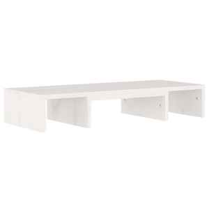 vidaXL Monitor Stand White 60x24x10.5 cm Solid Wood Pine