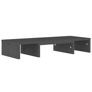 vidaXL Βάση Οθόνης Γκρι 60 x 24 x 10,5 εκ. από Μασίφ Ξύλο Πεύκου