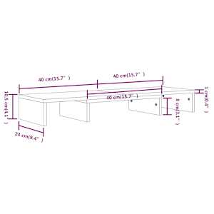 Stojan na monitor 80 x 24 x 10,5 cm masivní borové dřevo - obrázek 10