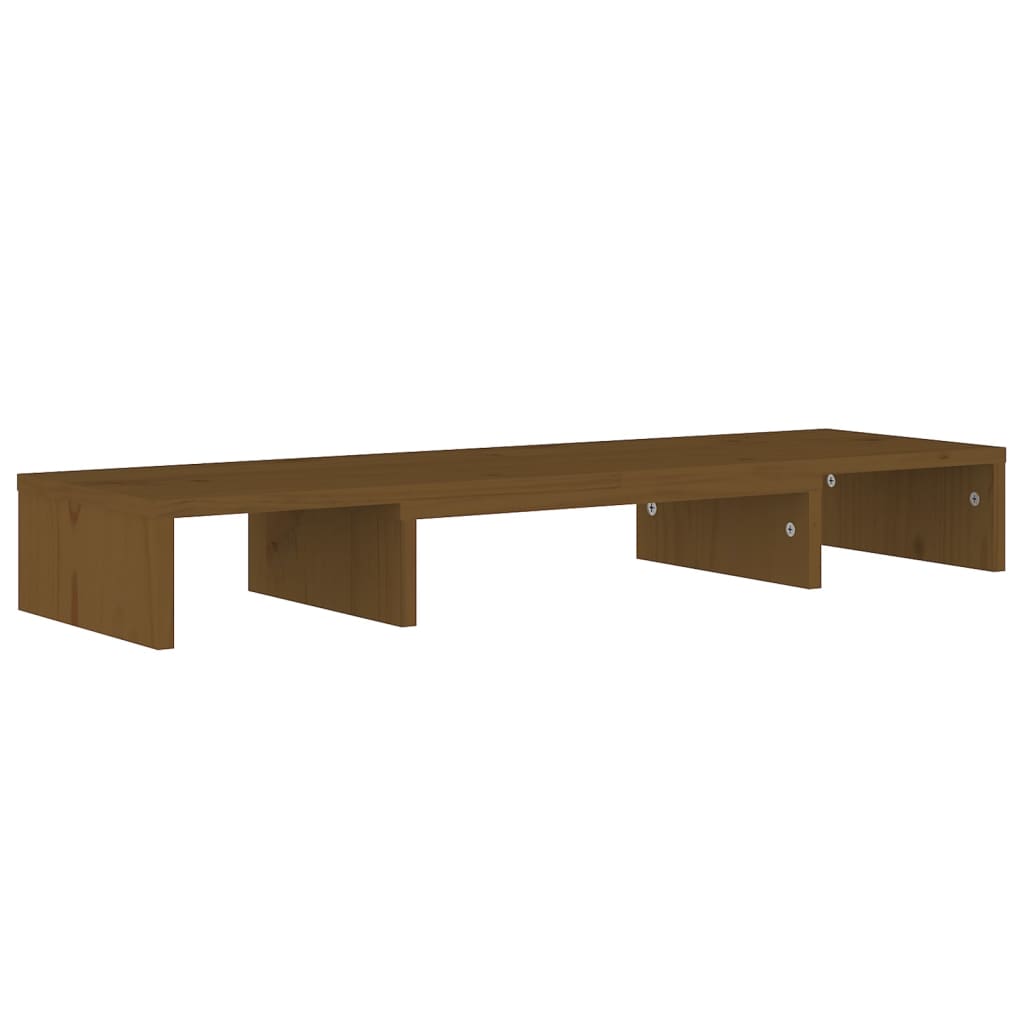 

vidaXL Monitorstandaard 80x24x10,5 cm massief grenenhout honingbruin