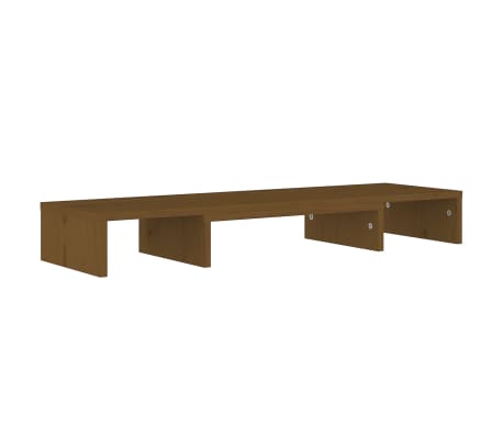 vidaXL Monitor Stand Honey Brown 80x24x10.5 cm Solid Wood Pine