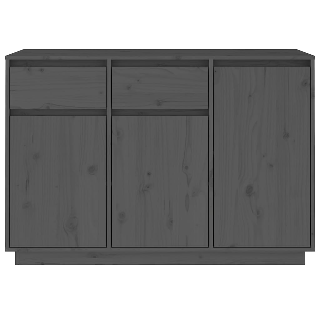 

vidaXL Dressoir 110x34x75 cm massief grenenhout grijs