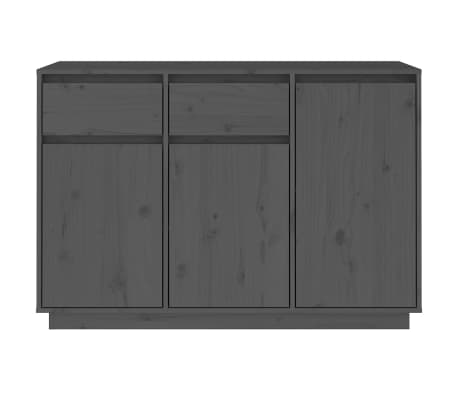 vidaXL Sideboard Grey 110x34x75 cm Solid Wood Pine