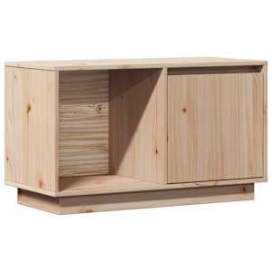 TV skříňka 74 x 35 x 44 cm masivní borové dřevo - obrázek 2