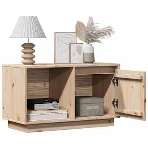 TV skříňka 74 x 35 x 44 cm masivní borové dřevo - obrázek 3