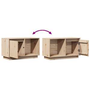 TV skříňka 74 x 35 x 44 cm masivní borové dřevo - obrázek 8