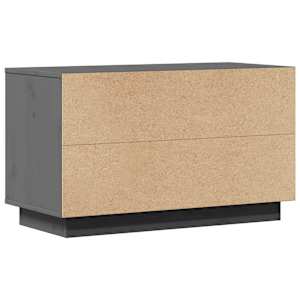 TV skříňka šedá 74 x 35 x 44 cm masivní borové dřevo - obrázek 7