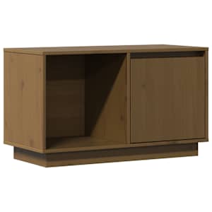vidaXL telerikapp, meepruun, 74 x 35 x 44 cm, m&auml;nnipuit