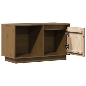 TV skříňka medově hnědá 74 x 35 x 44 cm masivní borové dřevo - obrázek 5