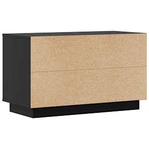 TV skříňka černá 74 x 35 x 44 cm masivní borové dřevo - obrázek 7
