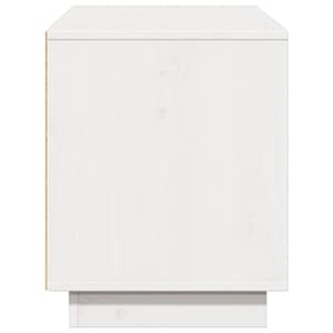 TV skříňka bílá 110,5 x 35 x 44 cm masivní borové dřevo - obrázek 7