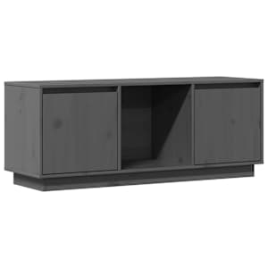 TV skříňka šedá 110,5 x 35 x 44 cm masivní borové dřevo - obrázek 2