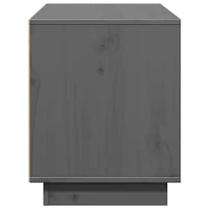 TV skříňka šedá 110,5 x 35 x 44 cm masivní borové dřevo - obrázek 7