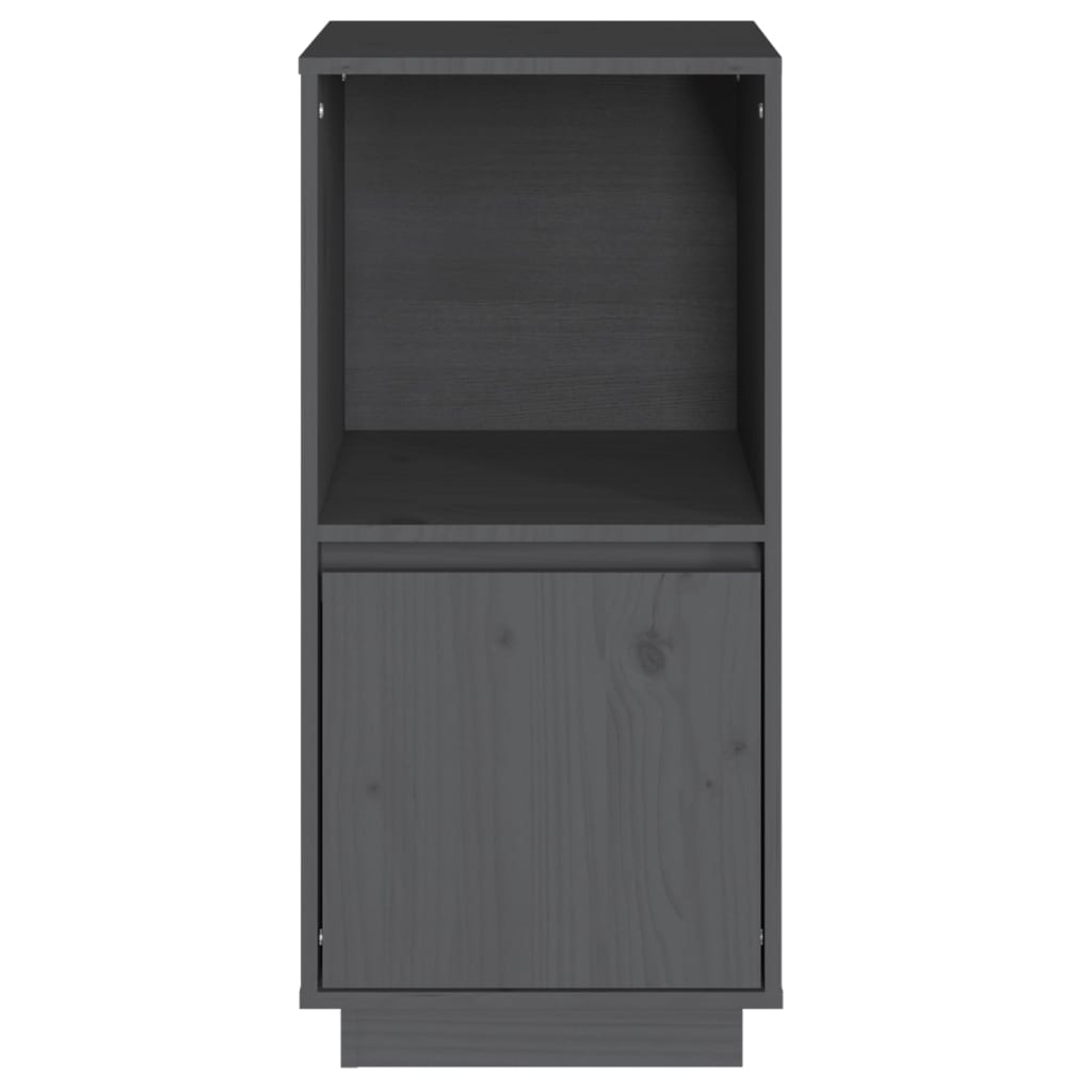 

vidaXL Dressoir 38x35x80 cm massief grenenhout grijs