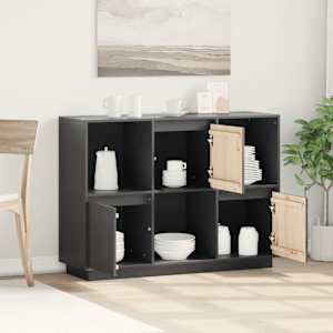 vidaXL Συρταριέρα Γκρί 110,5x35x80 εκ. από Μασίφ Ξύλο Πεύκου